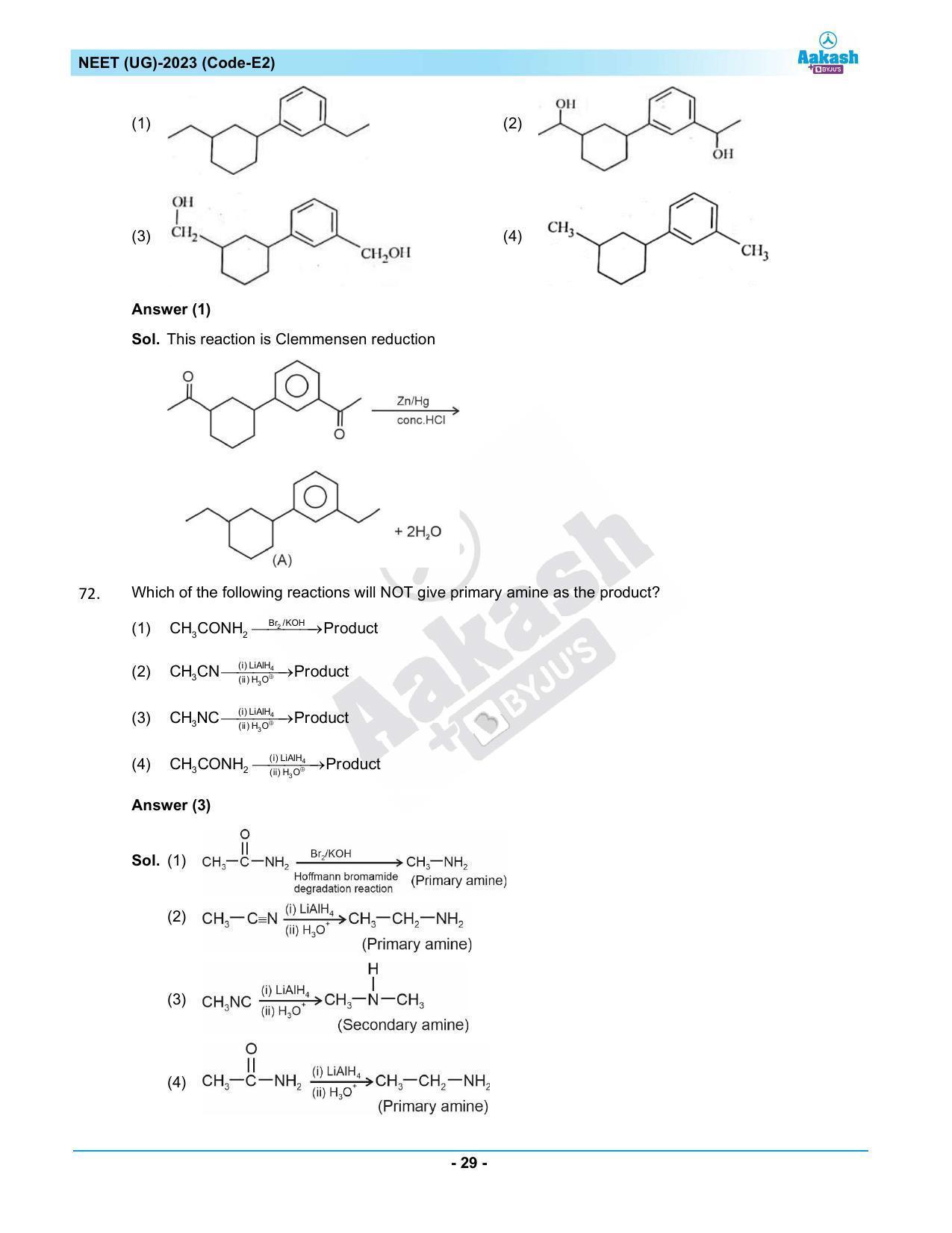 NEET 2023 Question Paper E2 - Page 29