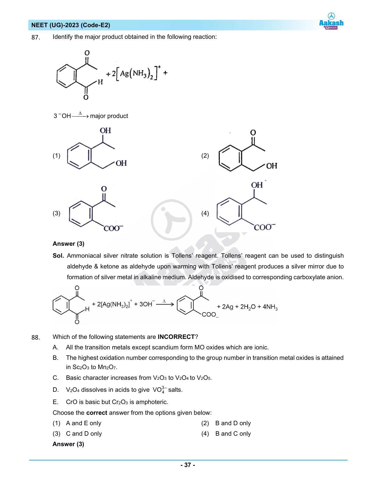 NEET 2023 Question Paper E2 - Page 37