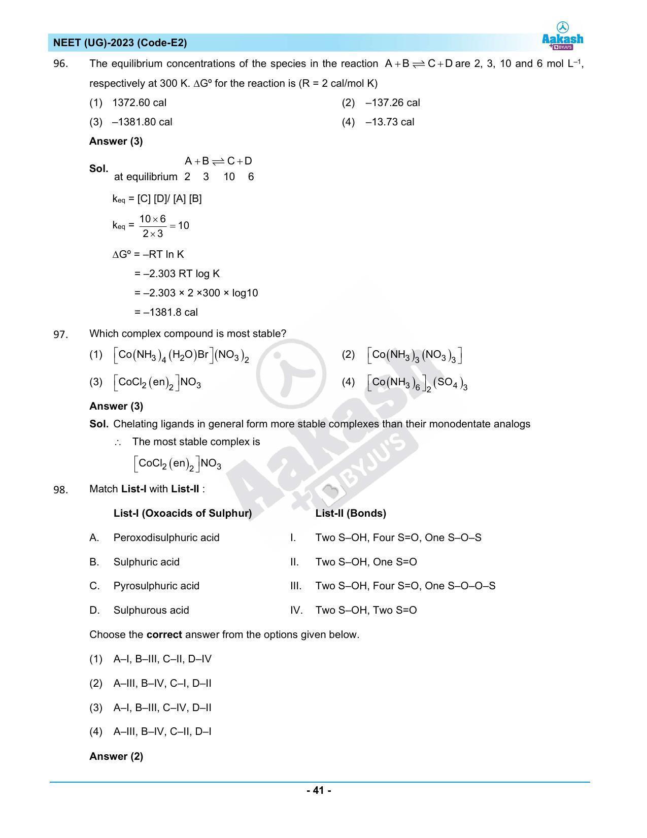 NEET 2023 Question Paper E2 - Page 41