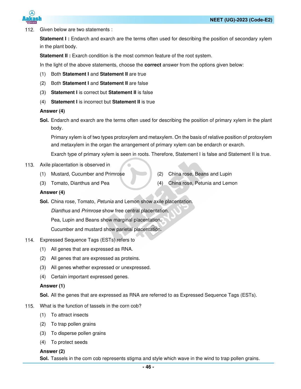 NEET 2023 Question Paper E2 - Page 46