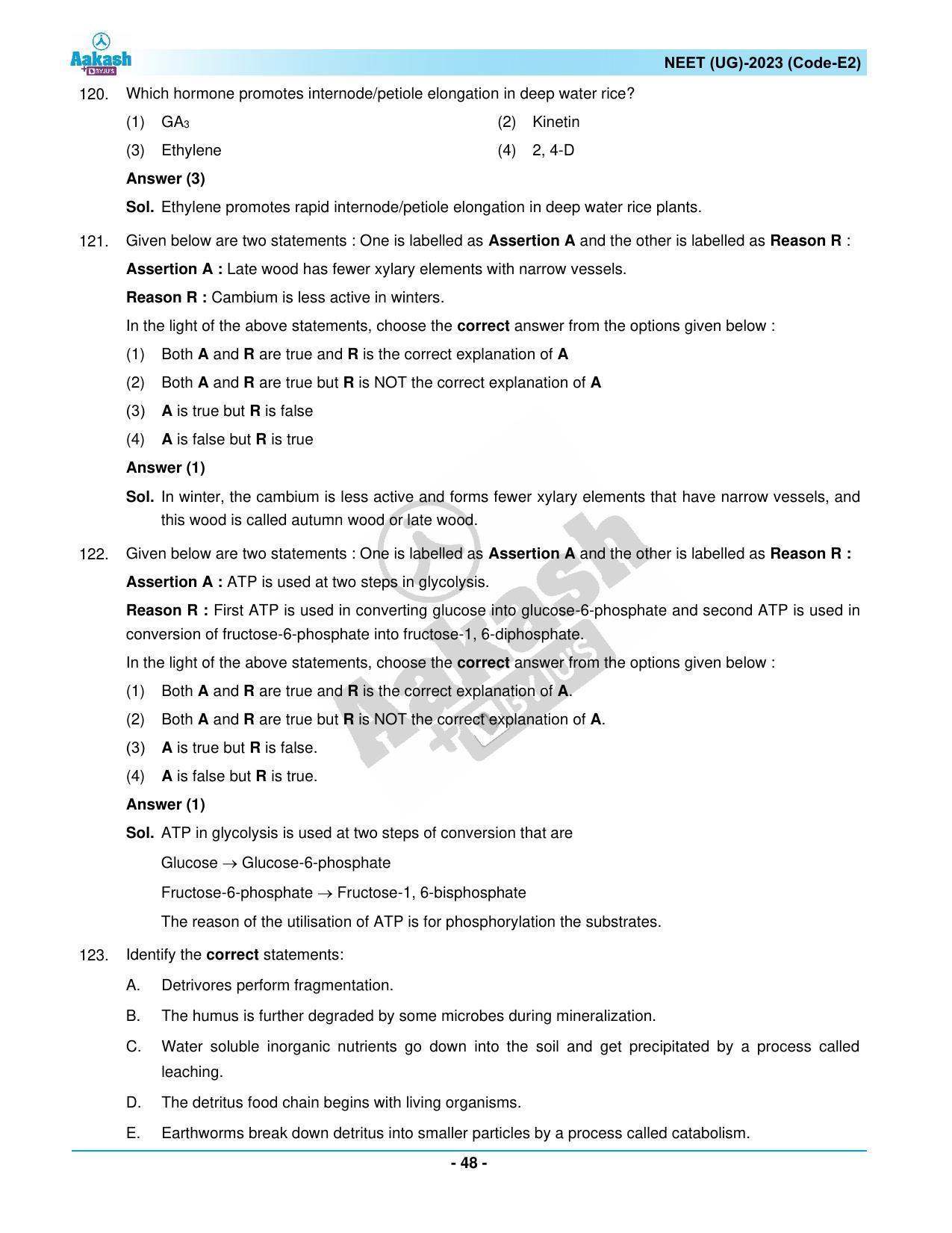 NEET 2023 Question Paper E2 - Page 48