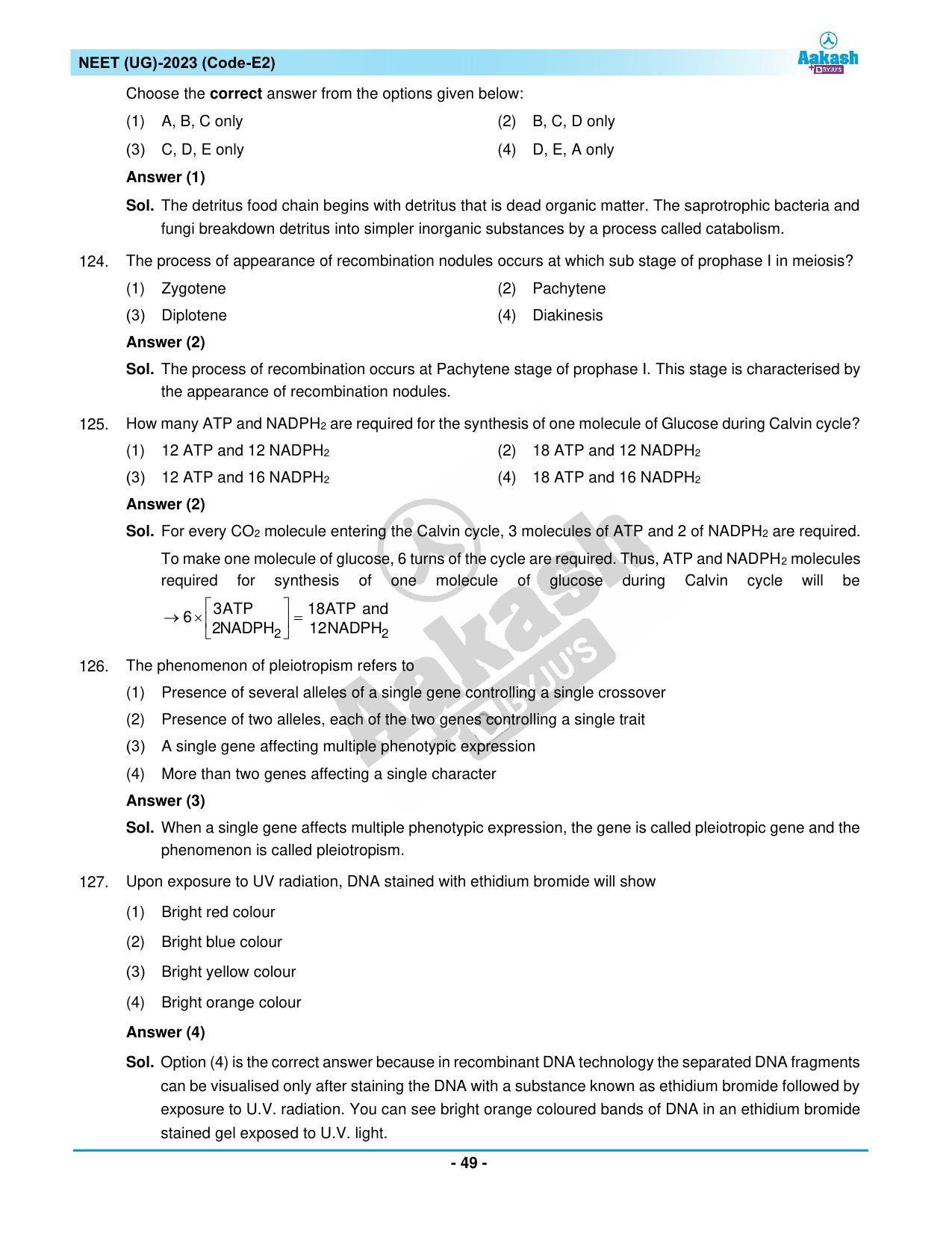 NEET 2023 Question Paper E2 - Page 49
