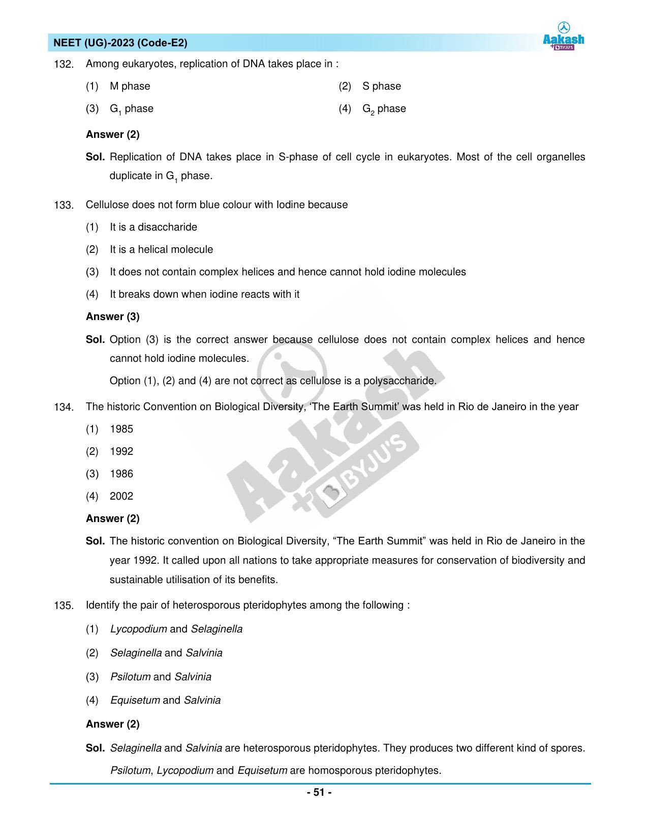 NEET 2023 Question Paper E2 - Page 51