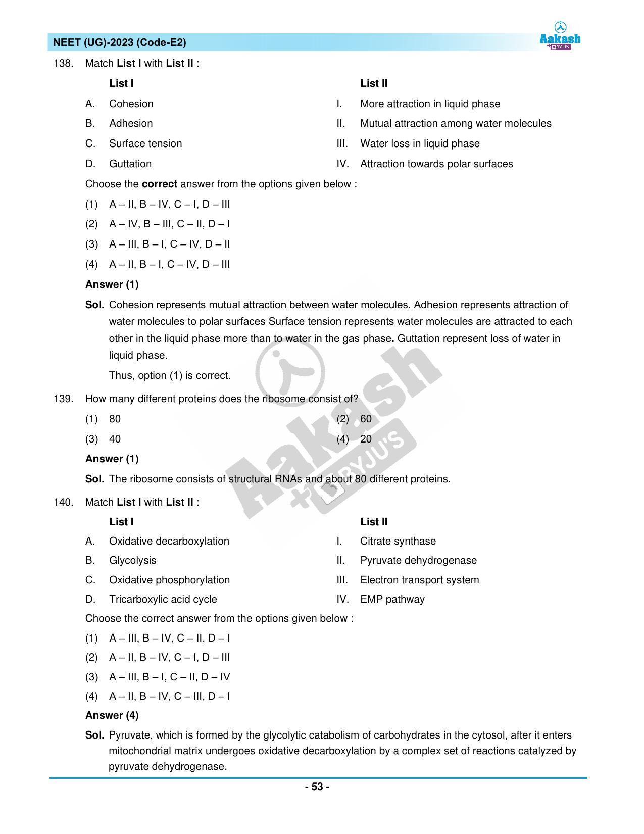 NEET 2023 Question Paper E2 - Page 53