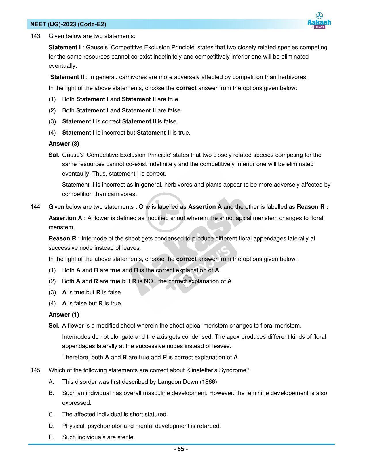 NEET 2023 Question Paper E2 - Page 55