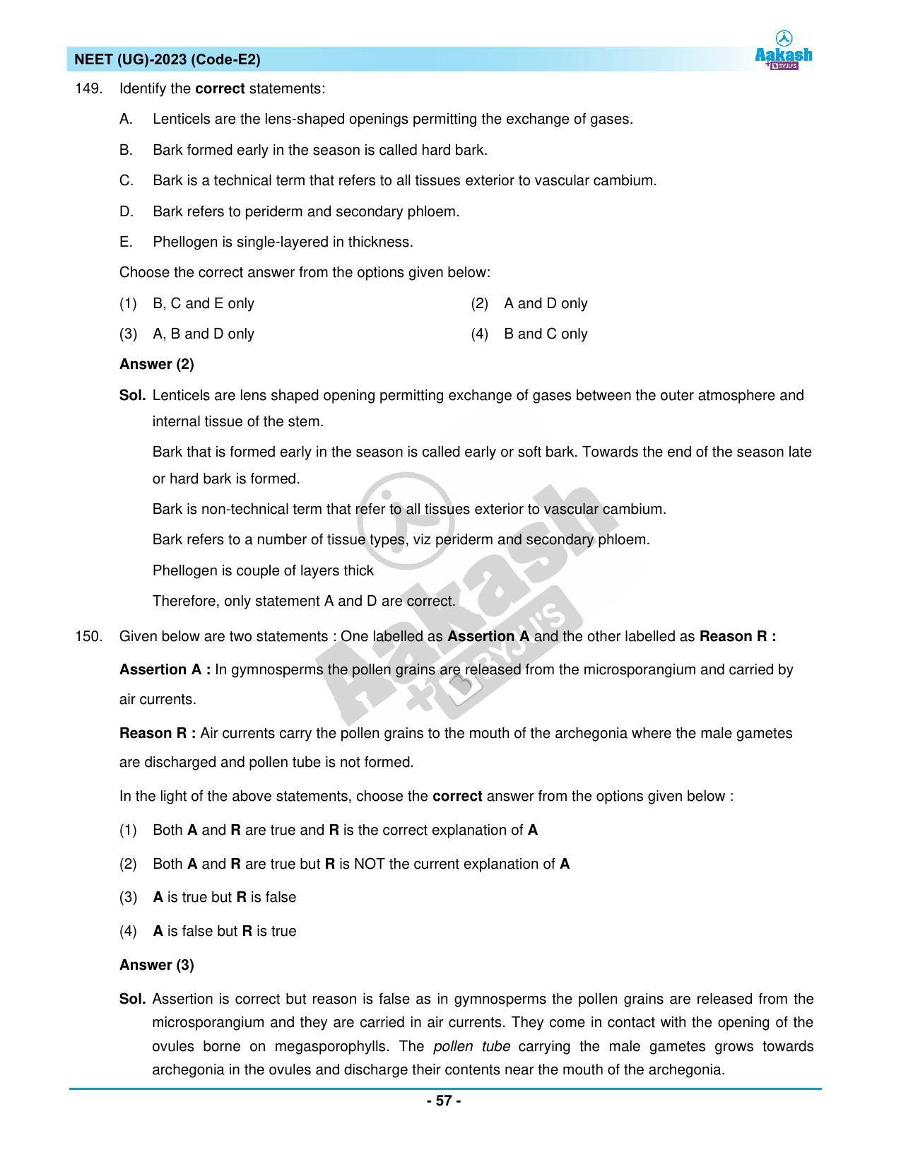 NEET 2023 Question Paper E2 - Page 57