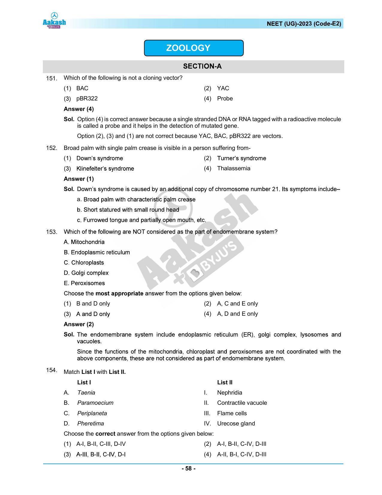 NEET 2023 Question Paper E2 - Page 58