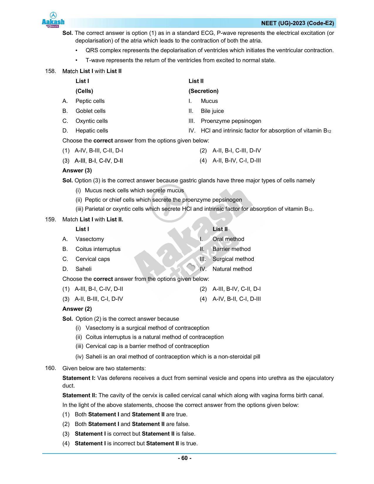 NEET 2023 Question Paper E2 - Page 60