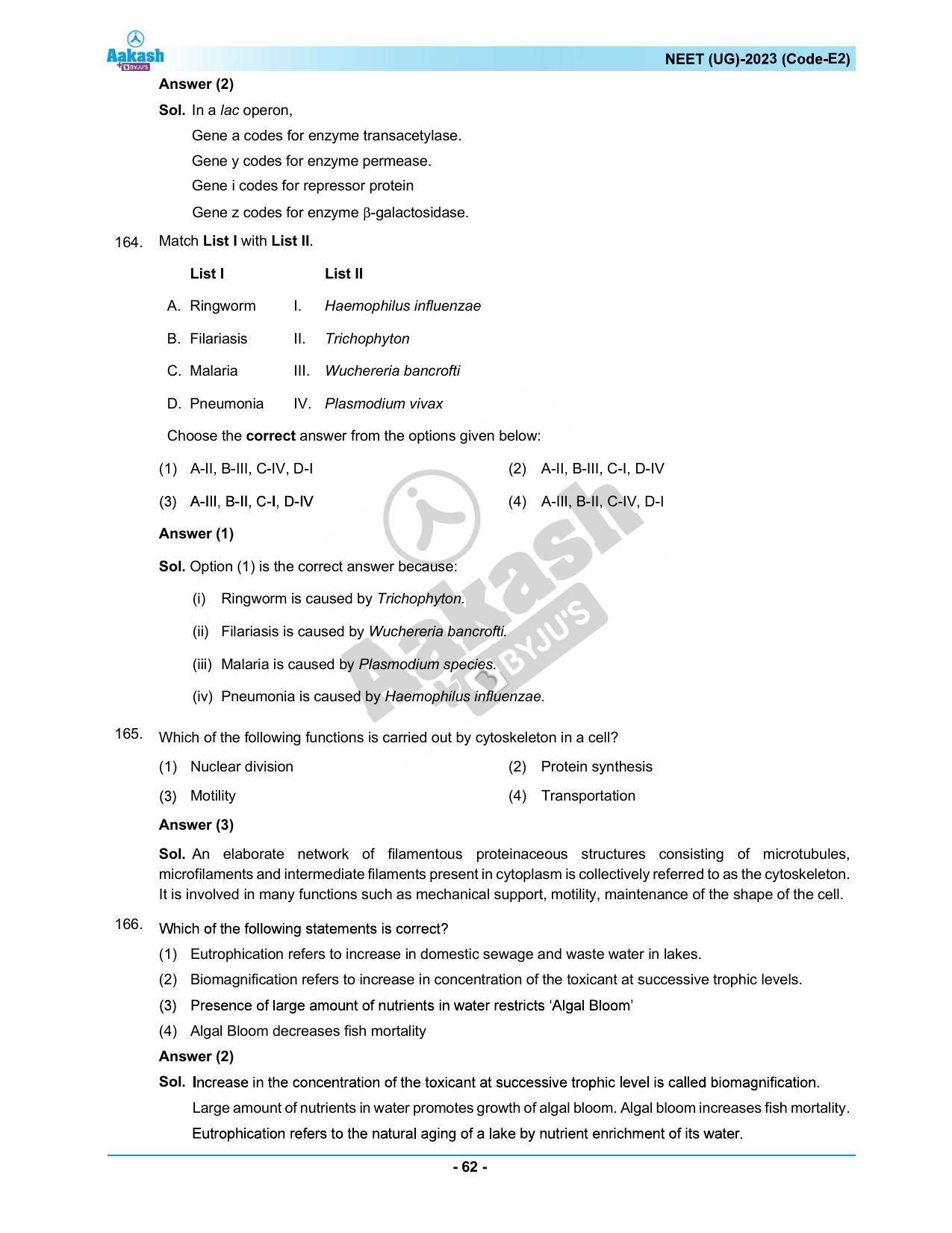NEET 2023 Question Paper E2 - Page 62