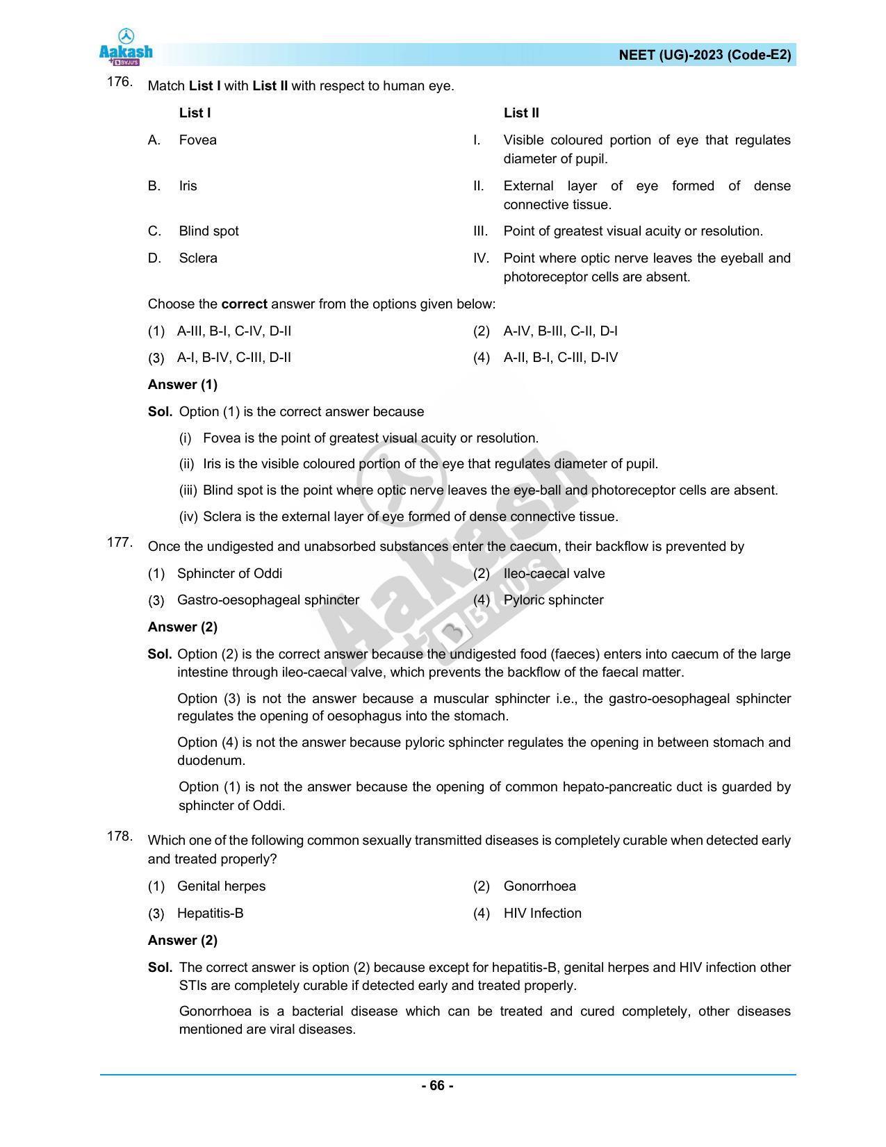 NEET 2023 Question Paper E2 - Page 66