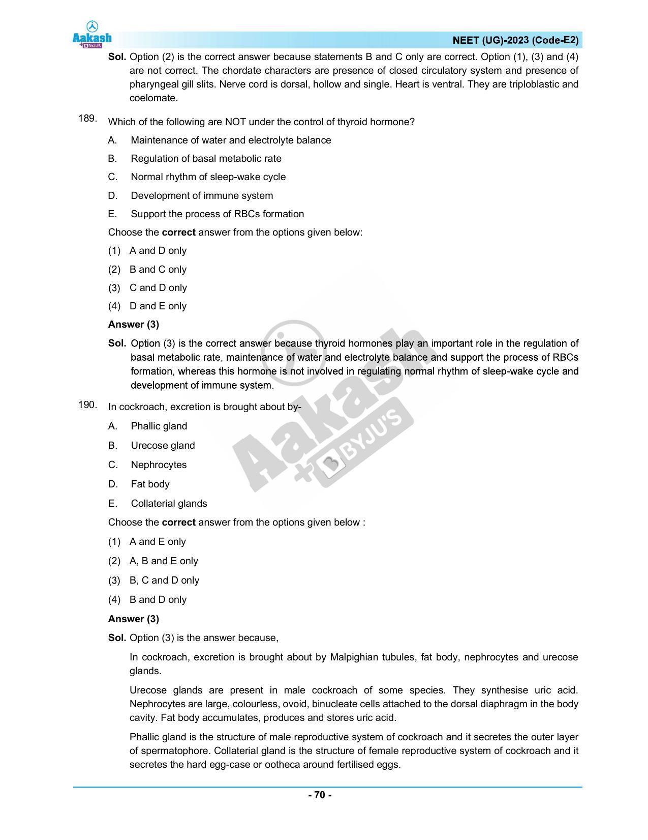 NEET 2023 Question Paper E2 - Page 70