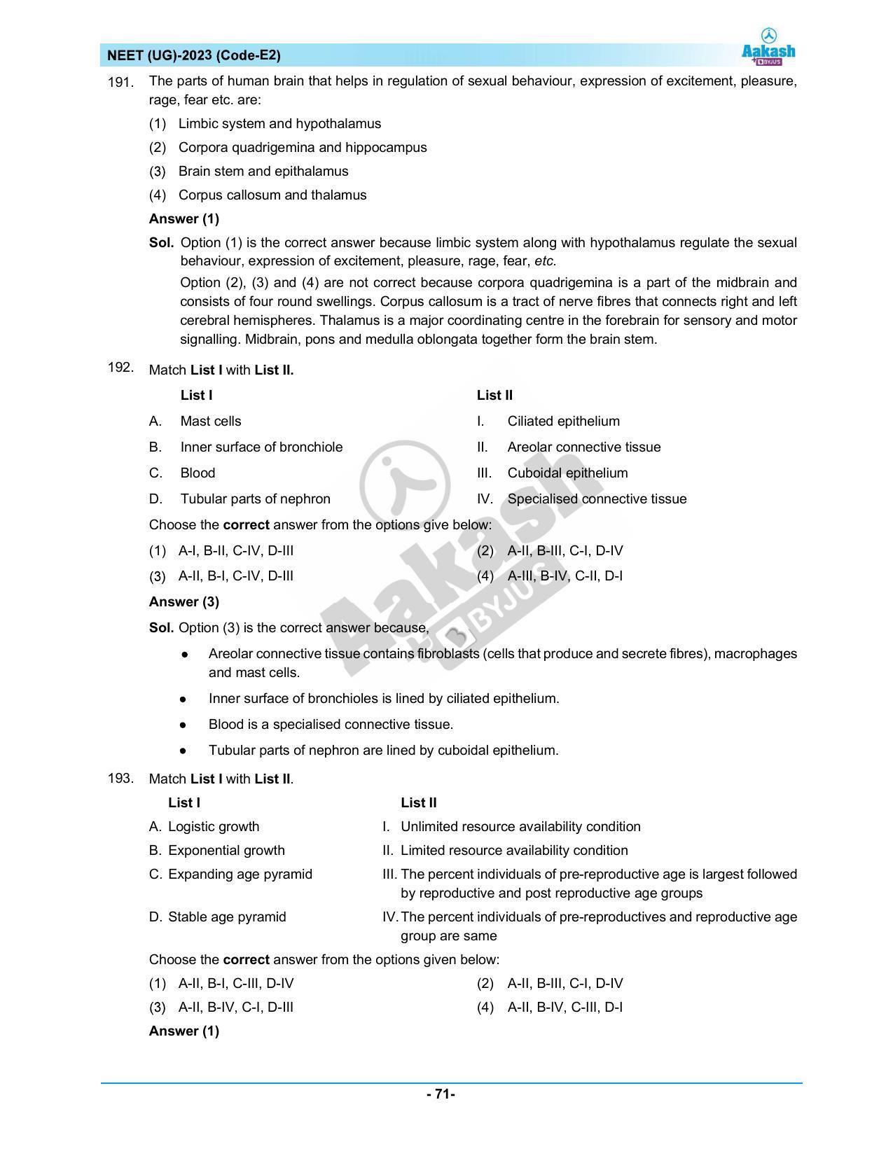 NEET 2023 Question Paper E2 - Page 71