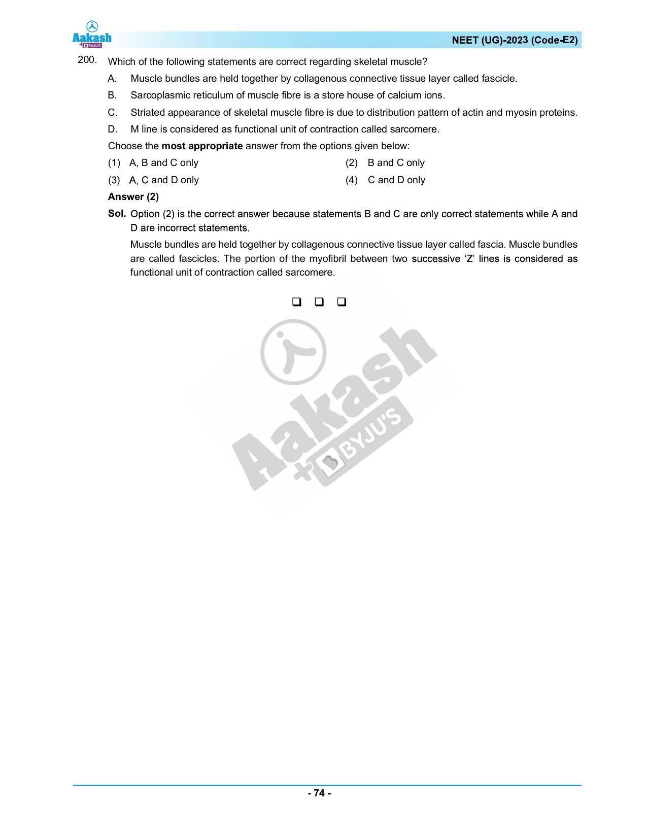 NEET 2023 Question Paper E2 - Page 74