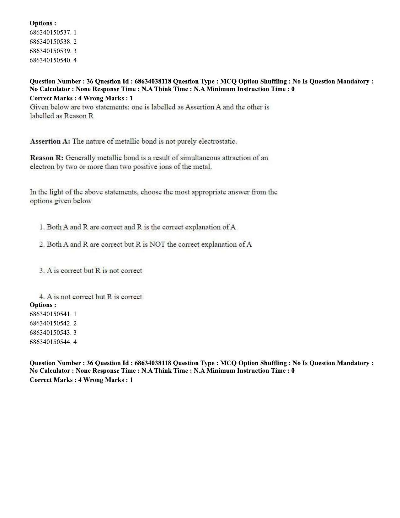 CUET PG 2023: SCQP06 – Bioinformatics (Hin) - Shift 2 (25-06-2023) Question Paper - Page 37