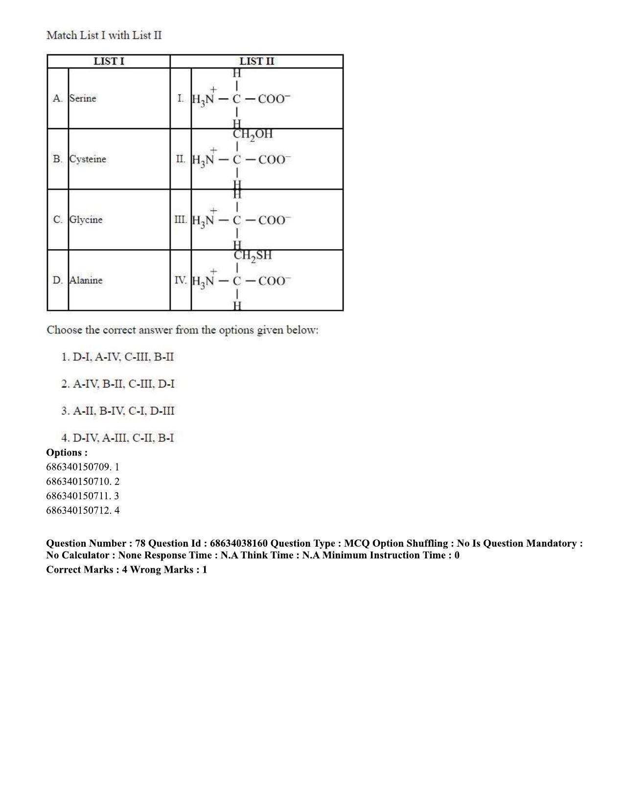 CUET PG 2023: SCQP06 – Bioinformatics (Hin) - Shift 2 (25-06-2023) Question Paper - Page 79