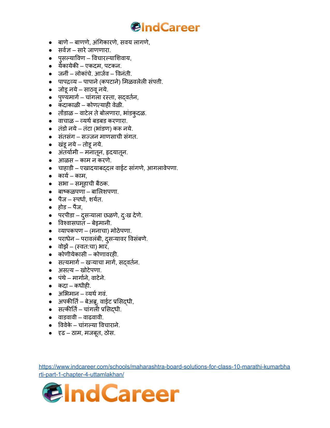 Maharashtra Board Solutions for Class 10- Marathi Kumarbharti (Part- 1): Chapter 4- उत्तमलक्षण - Page 15