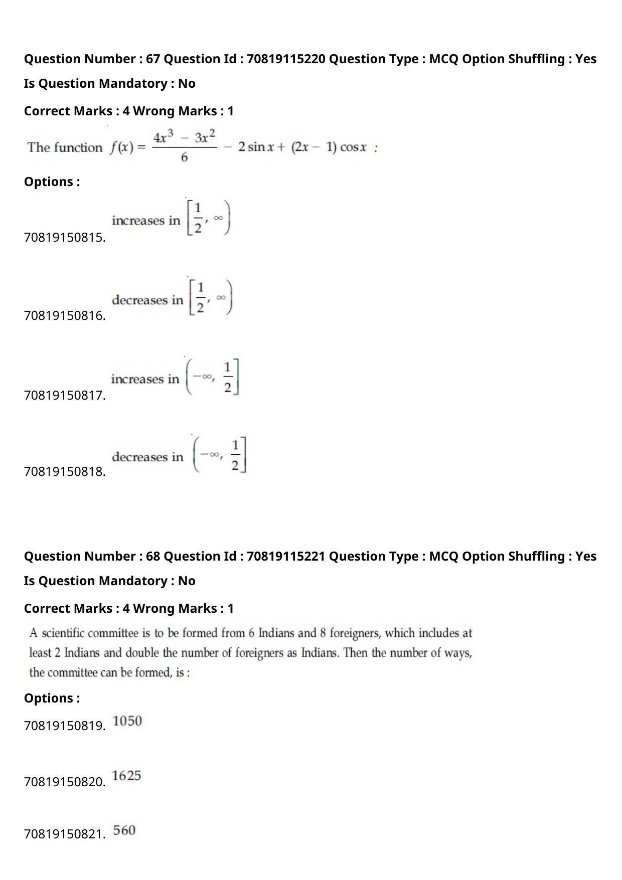 JEE Mains 2021: BTech English (Shift 1) 24-02-2021 Question Paper - Page 41