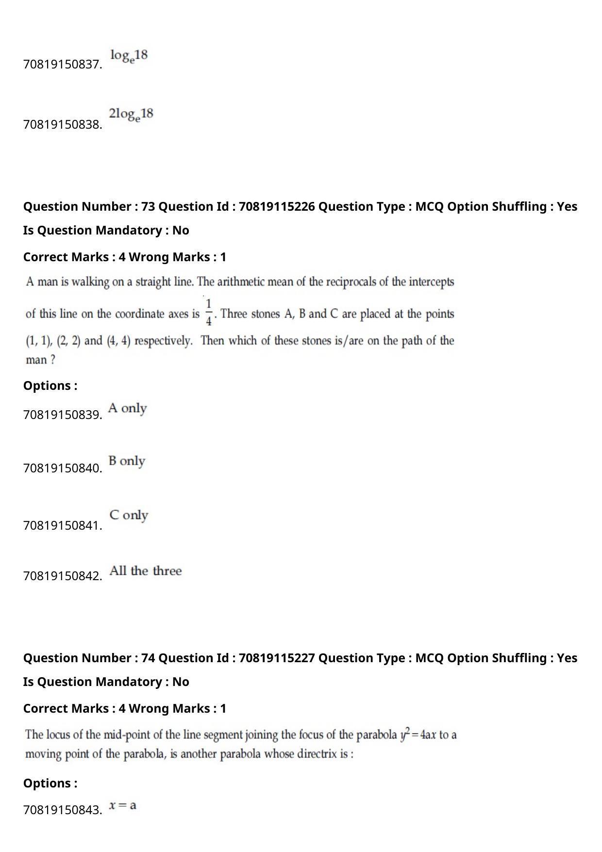 JEE Mains 2021: BTech English (Shift 1) 24-02-2021 Question Paper - Page 44