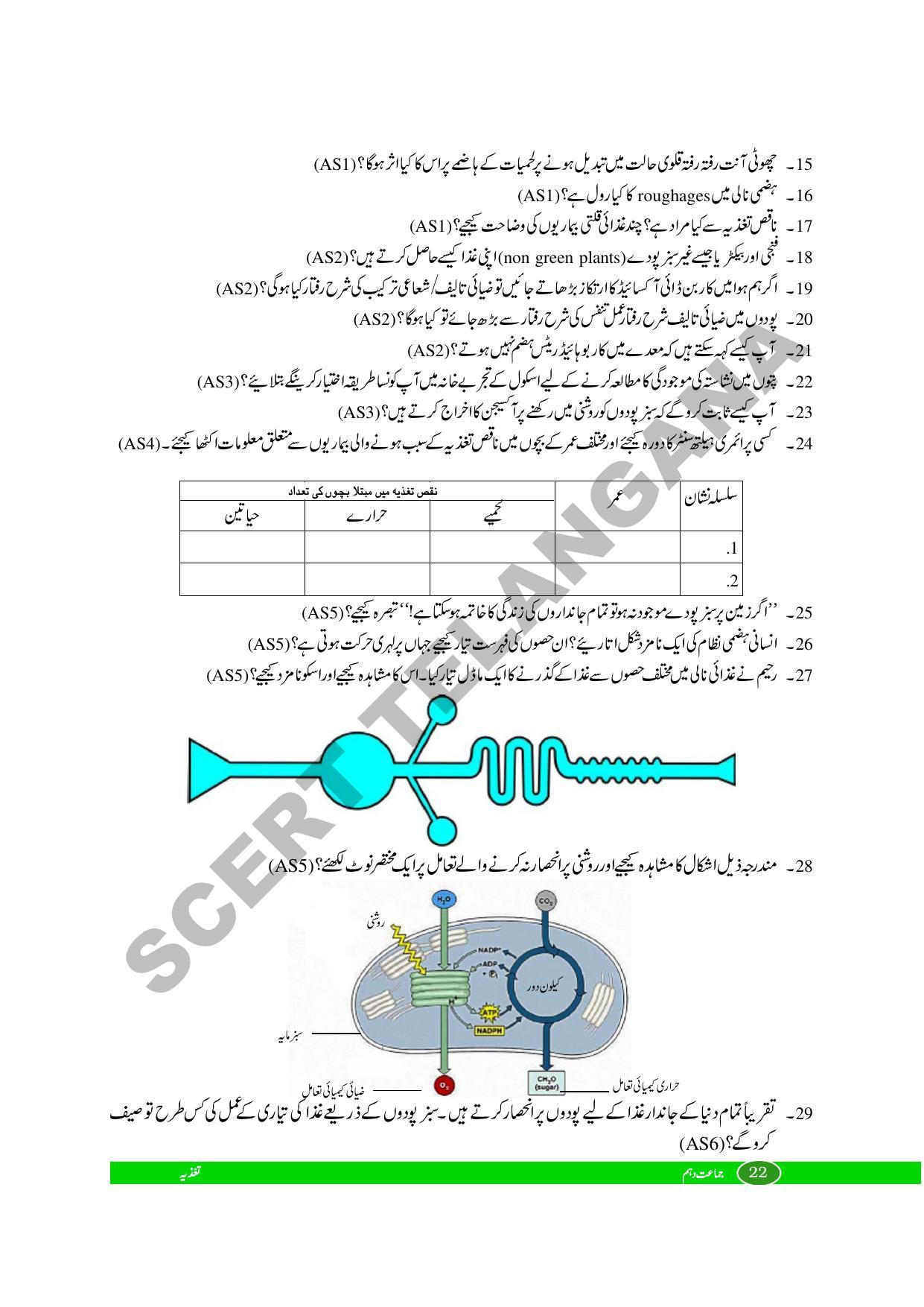 TS SCERT Class 10 Biological Science (Urdu Medium) Text Book - Page 34