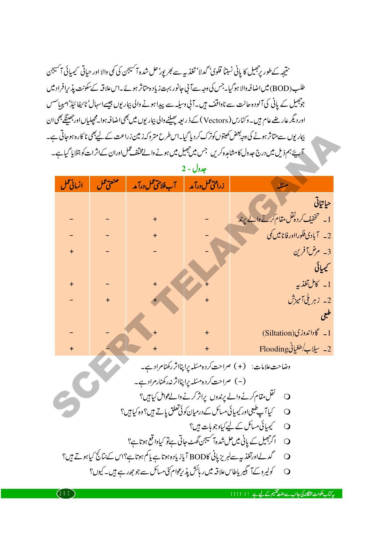 TS SCERT Class 10 Biological Science (Urdu Medium) Text Book - Page 109