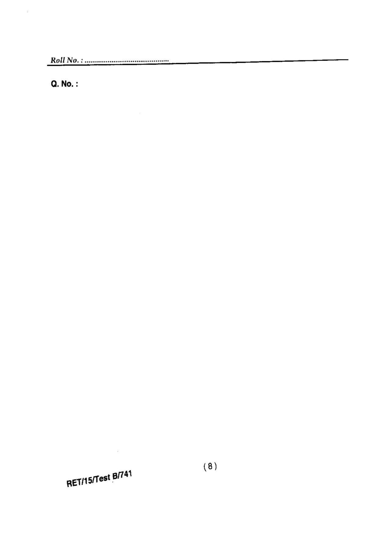 BHU RET AGRONOMY 2015 Question Paper - Page 10