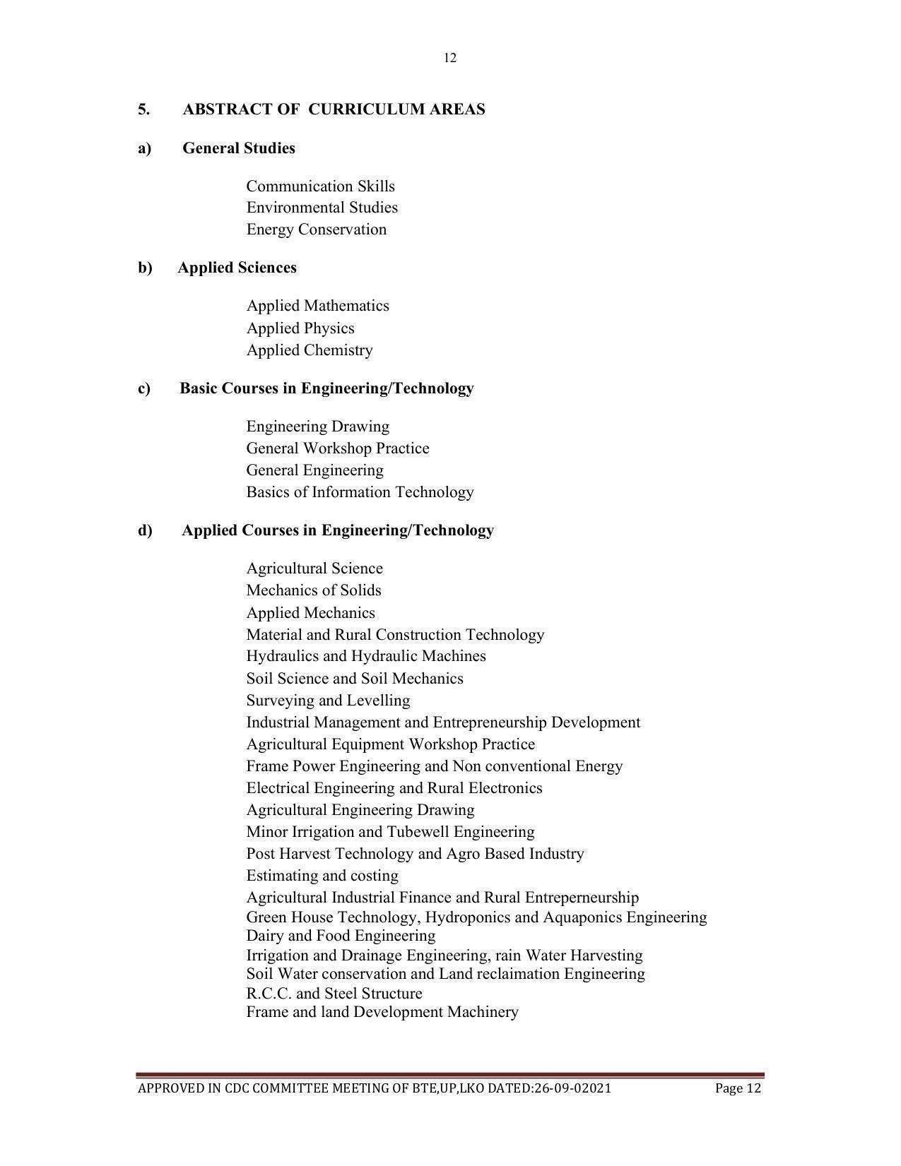 SYLLABUS FOR SEMESTER SYSTEM EFFECTIVE FROM (2021-2022) - AGRICULTURAL_ENGINEERING - Page 12