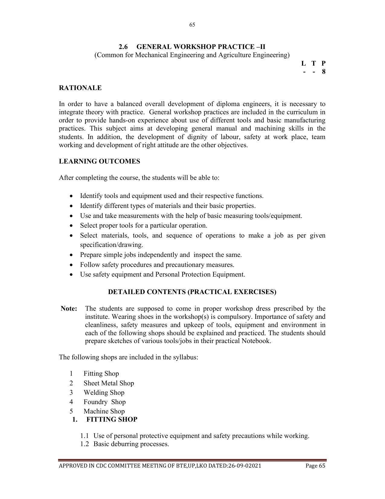 SYLLABUS FOR SEMESTER SYSTEM EFFECTIVE FROM (2021-2022) - AGRICULTURAL_ENGINEERING - Page 65