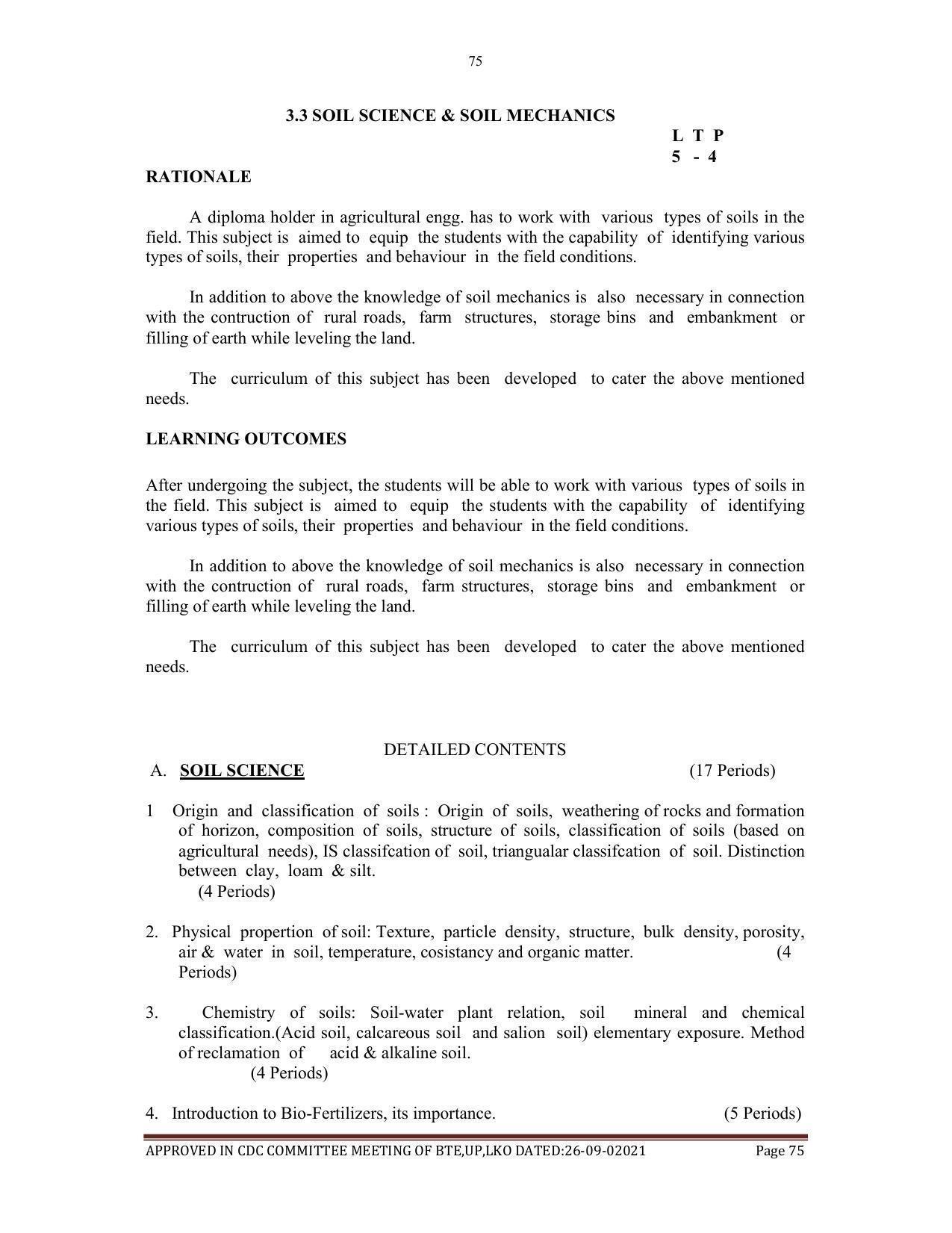SYLLABUS FOR SEMESTER SYSTEM EFFECTIVE FROM (2021-2022) - AGRICULTURAL_ENGINEERING - Page 75