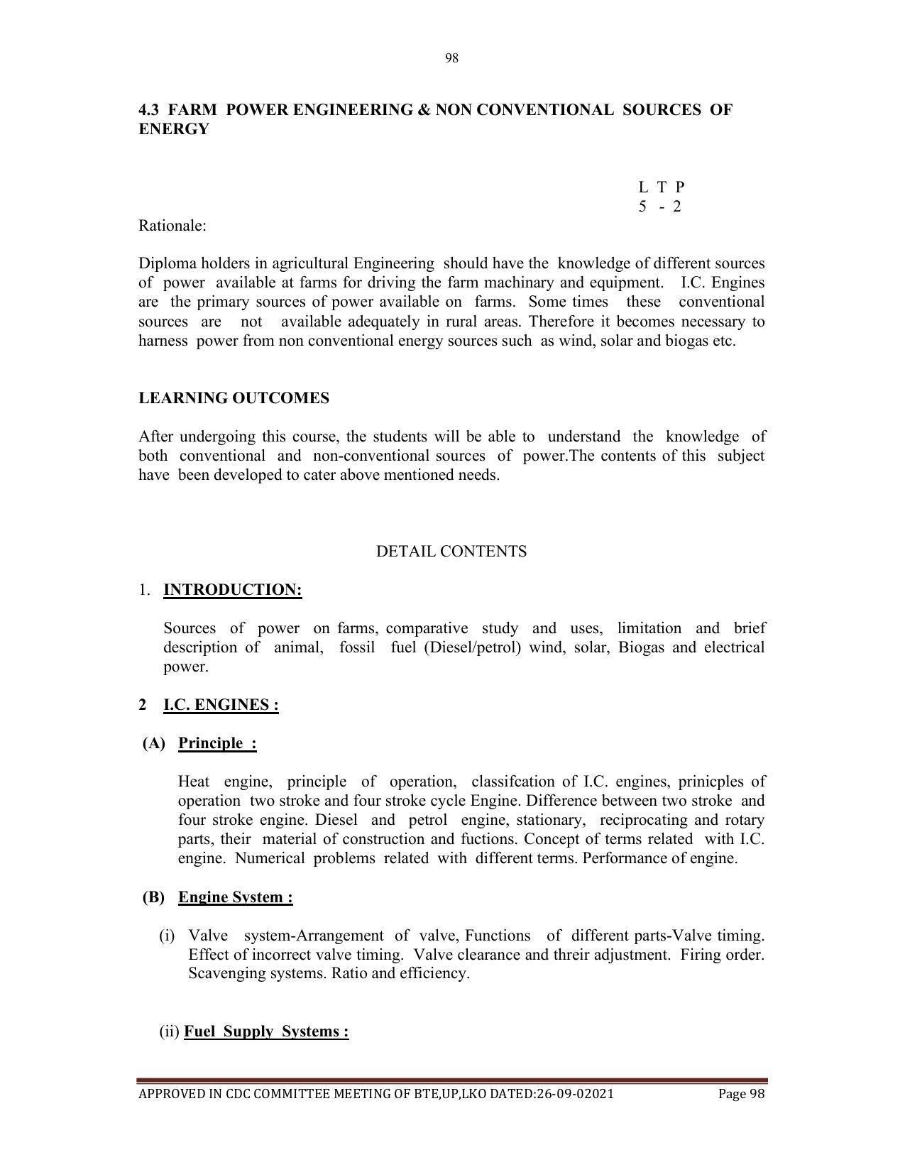 SYLLABUS FOR SEMESTER SYSTEM EFFECTIVE FROM (2021-2022) - AGRICULTURAL_ENGINEERING - Page 98