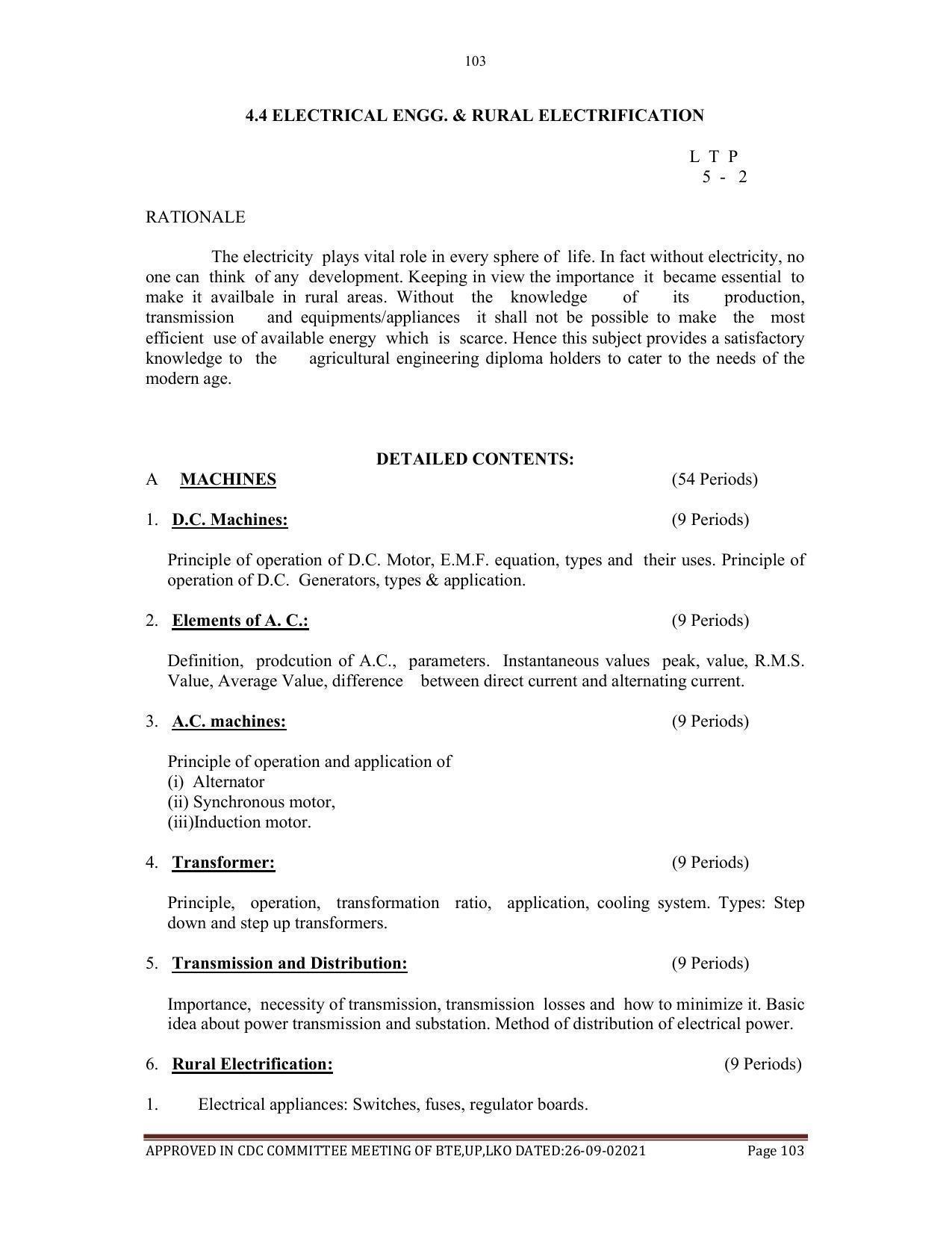 SYLLABUS FOR SEMESTER SYSTEM EFFECTIVE FROM (2021-2022) - AGRICULTURAL_ENGINEERING - Page 103