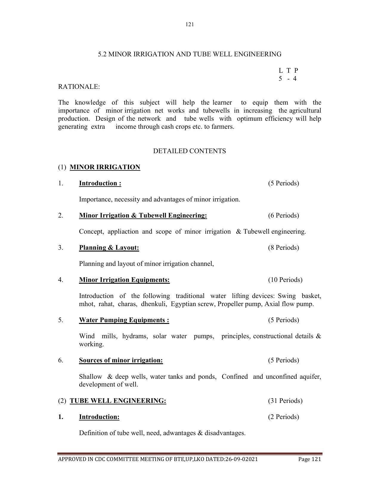 SYLLABUS FOR SEMESTER SYSTEM EFFECTIVE FROM (2021-2022) - AGRICULTURAL_ENGINEERING - Page 121