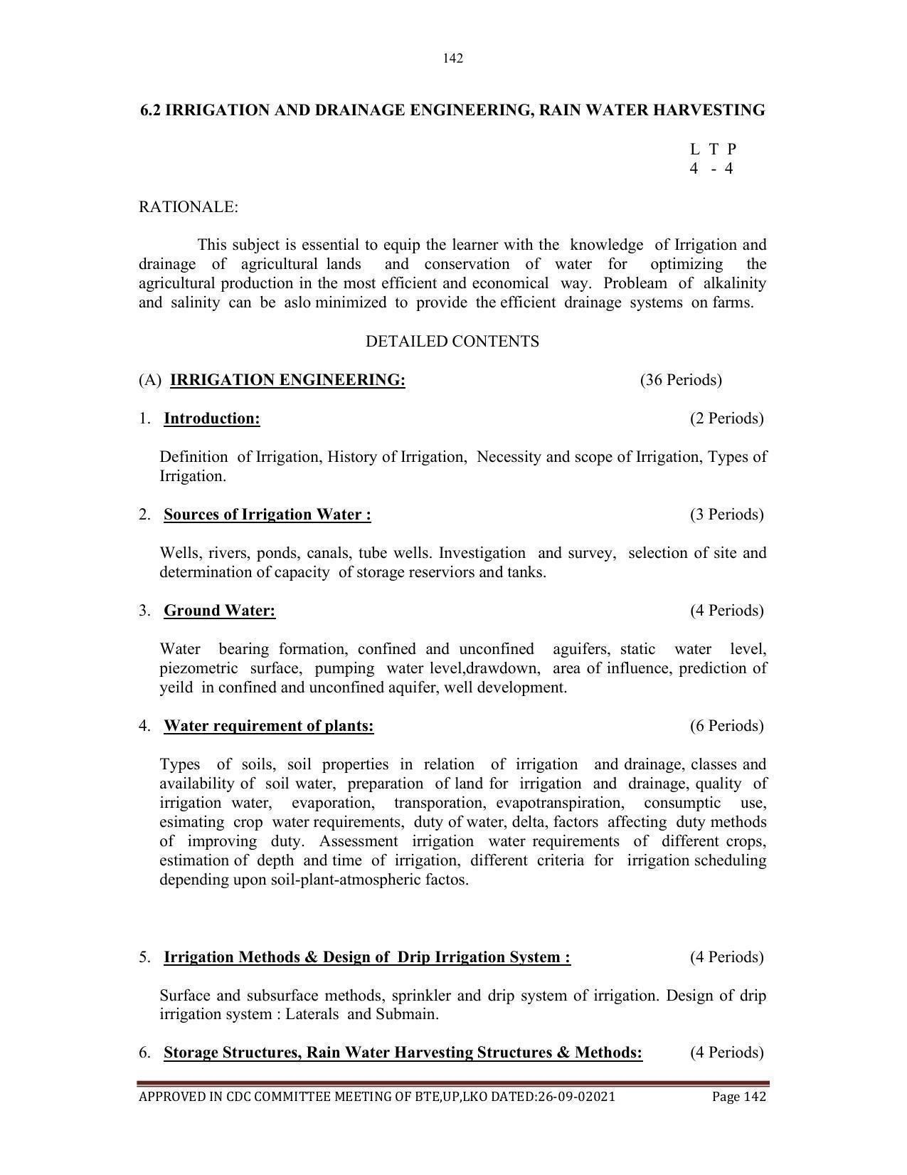 SYLLABUS FOR SEMESTER SYSTEM EFFECTIVE FROM (2021-2022) - AGRICULTURAL_ENGINEERING - Page 142