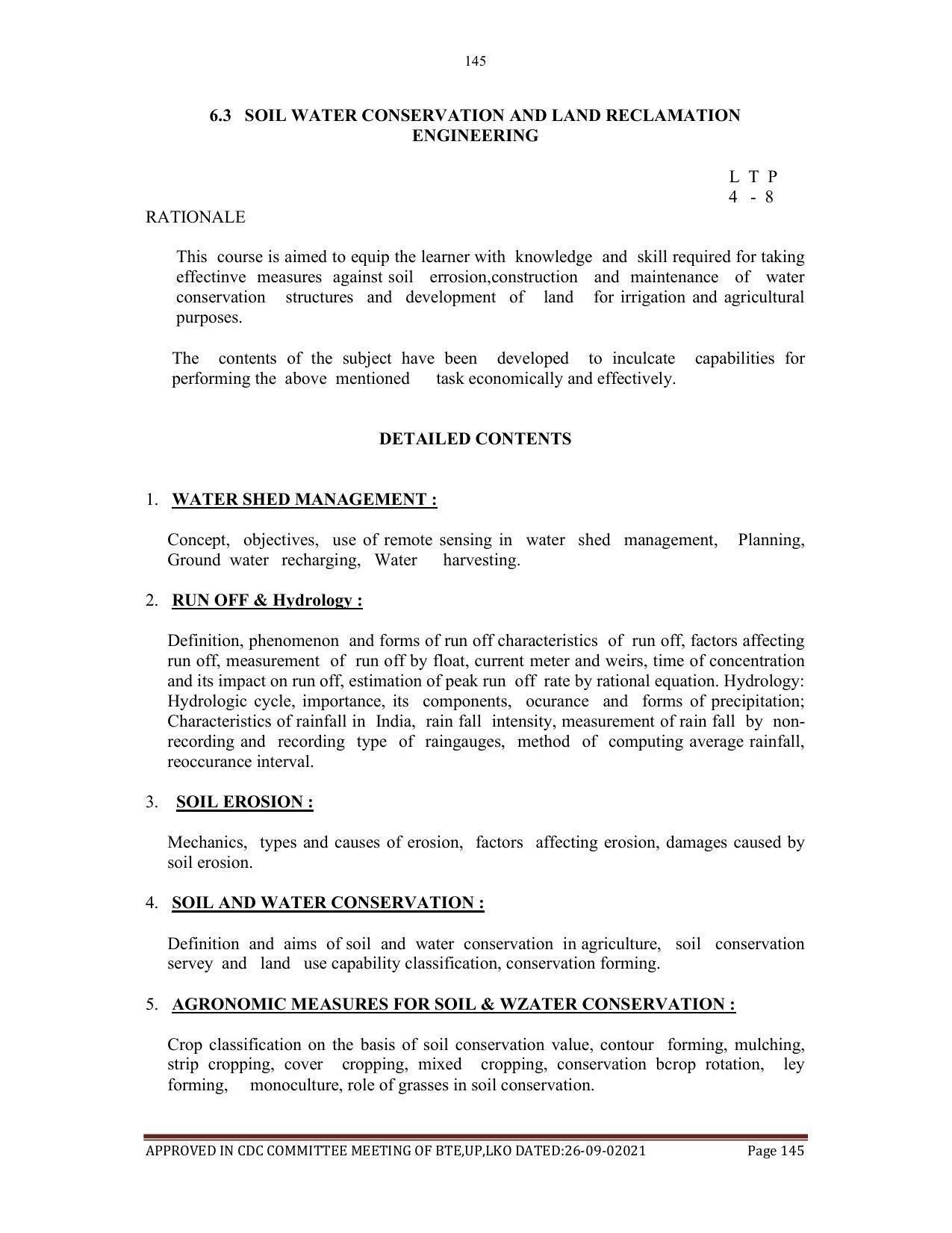 SYLLABUS FOR SEMESTER SYSTEM EFFECTIVE FROM (2021-2022) - AGRICULTURAL_ENGINEERING - Page 145