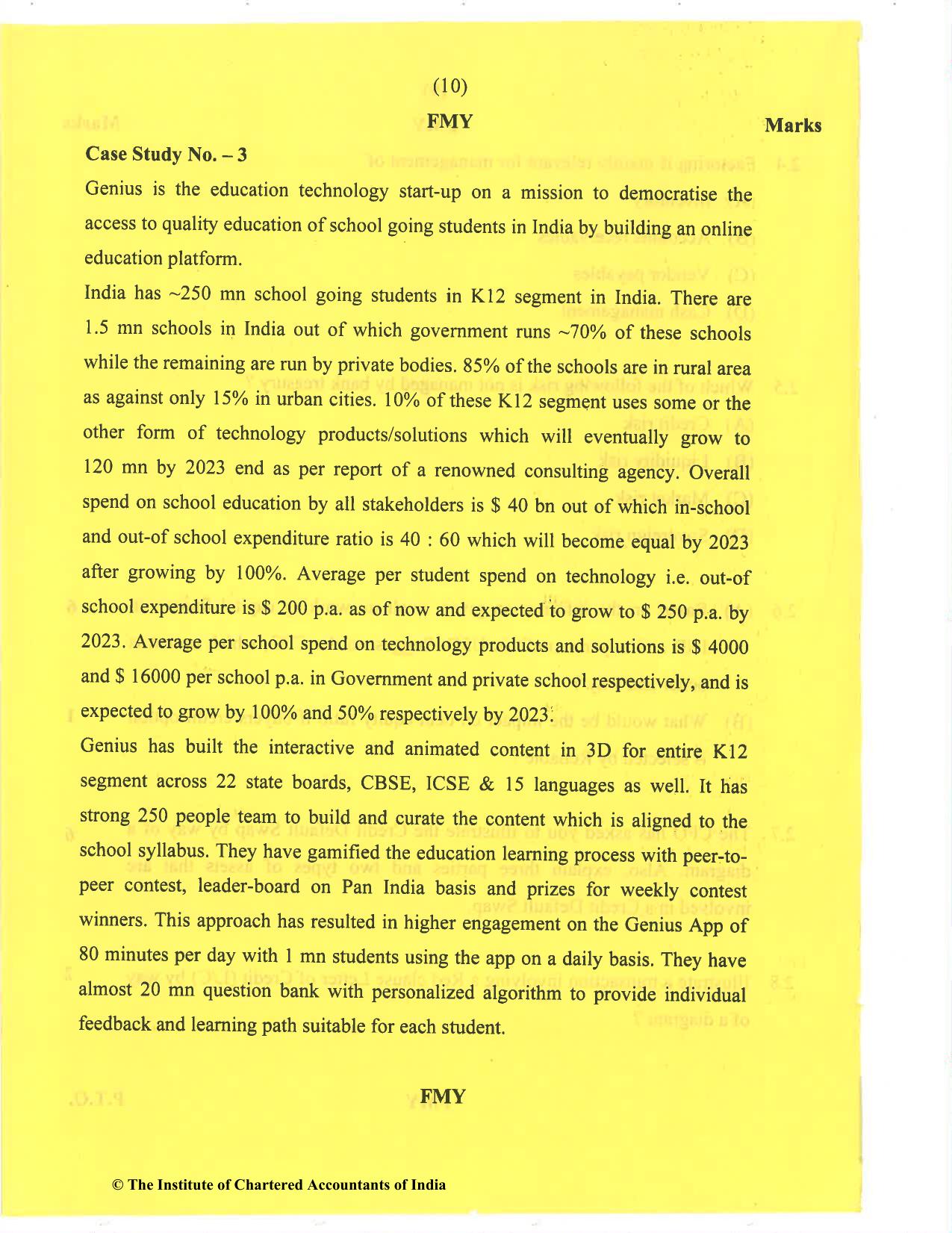 CA Final Nov 2020 Question Paper - Paper 6B – Financial Services and Capital Markets - Page 10