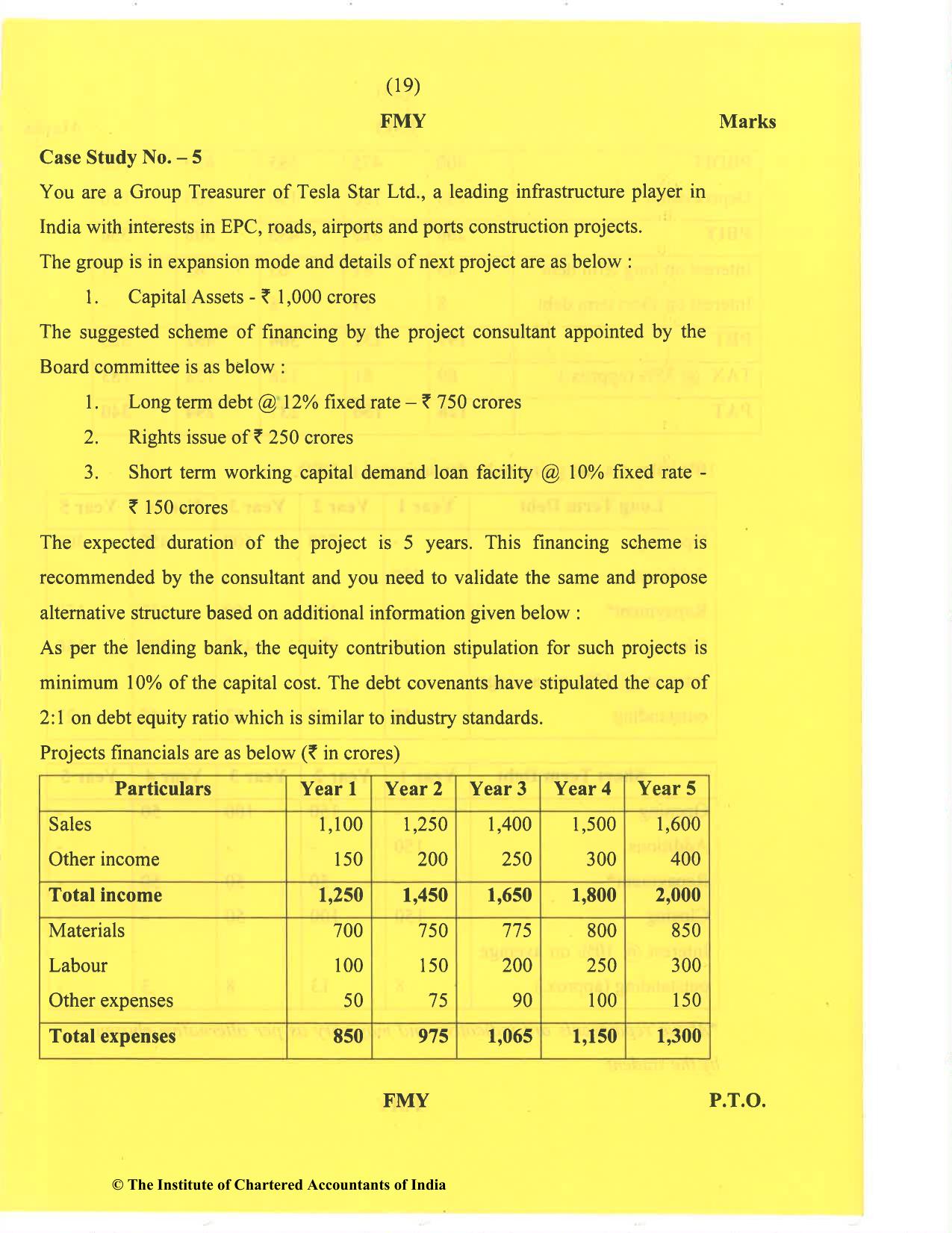 CA Final Nov 2020 Question Paper - Paper 6B – Financial Services and Capital Markets - Page 19