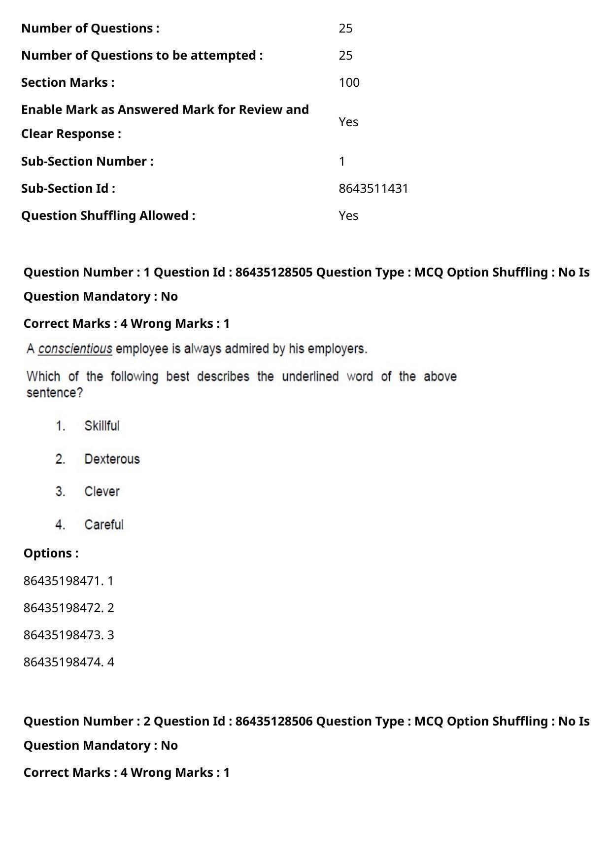 CUET PG 2021 PGQP44 Question Paper - Page 2
