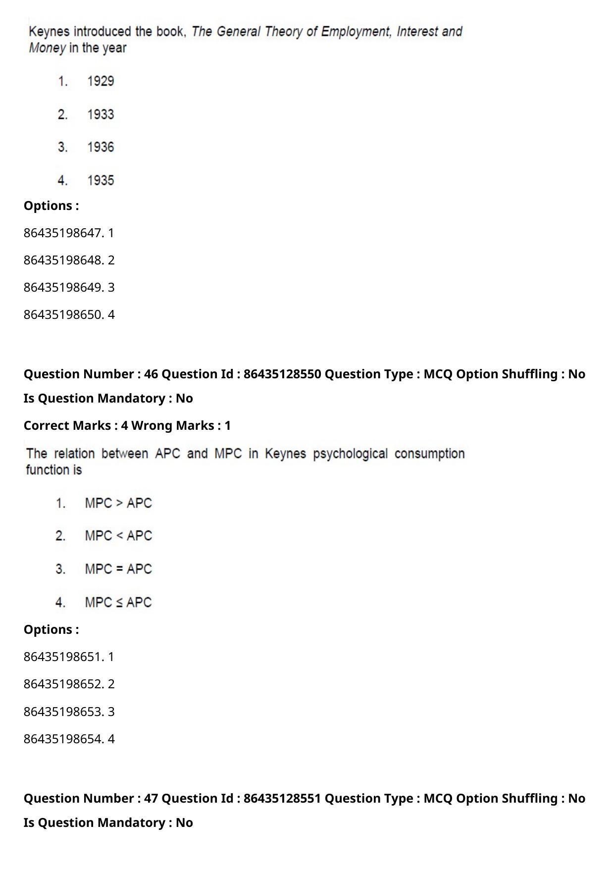 CUET PG 2021 PGQP44 Question Paper - Page 25