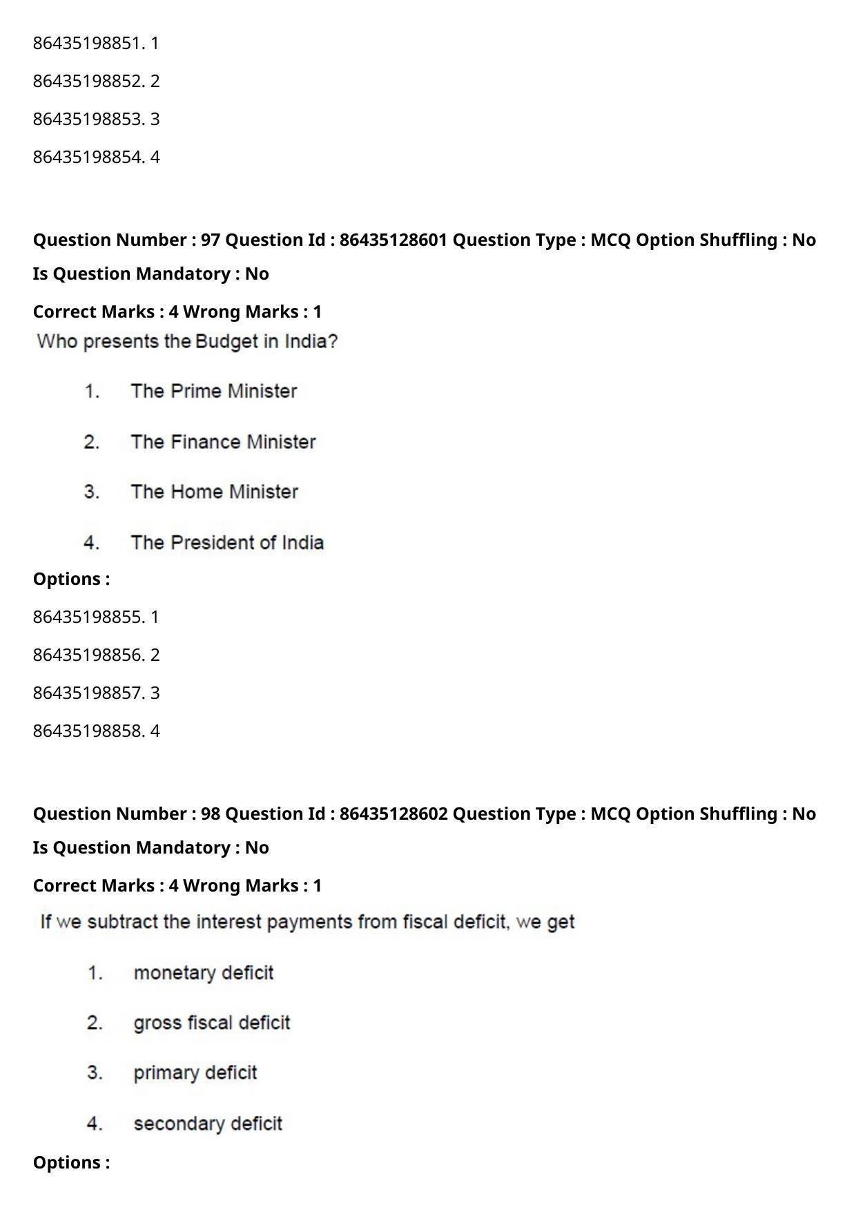 CUET PG 2021 PGQP44 Question Paper - Page 51