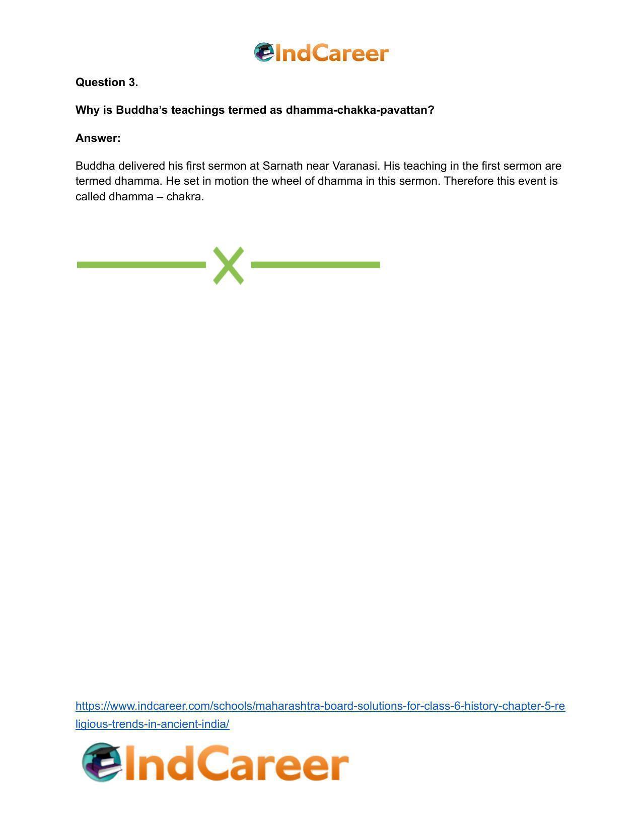 Maharashtra Board Solutions for Class 6- History: Chapter 5- Religious Trends in Ancient India - Page 25