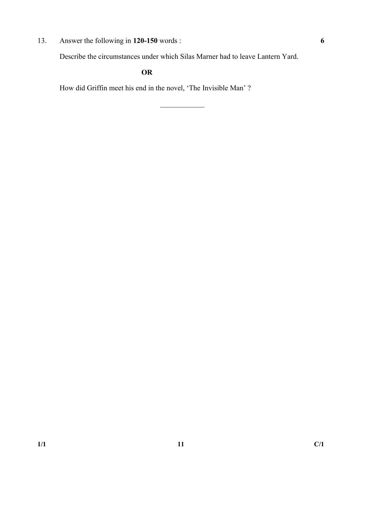 CBSE Class 12 1-1 (English Core) 2018 Compartment Question Paper - Page 11