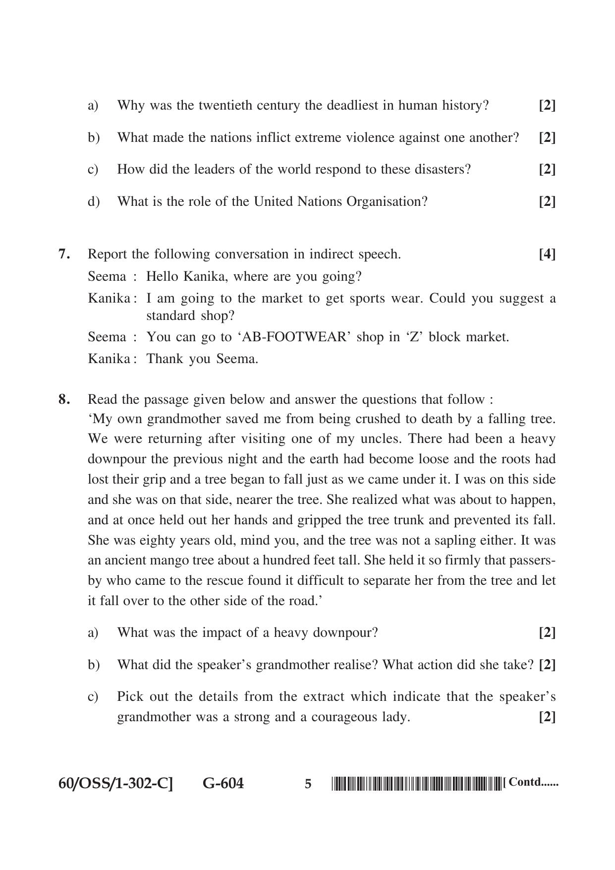 NIOS Jan-Feb 2021 Class 12 English (SET C) Question Paper - Page 5