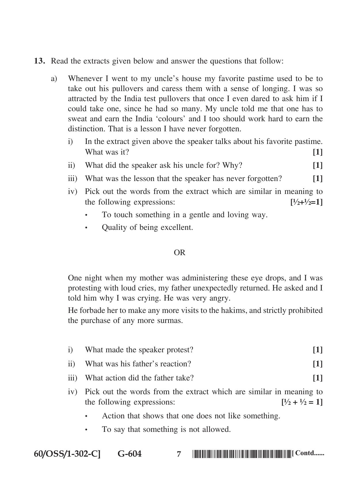 NIOS Jan-Feb 2021 Class 12 English (SET C) Question Paper - Page 7