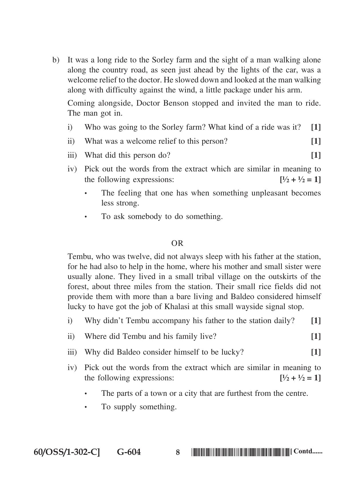 NIOS Jan-Feb 2021 Class 12 English (SET C) Question Paper - Page 8