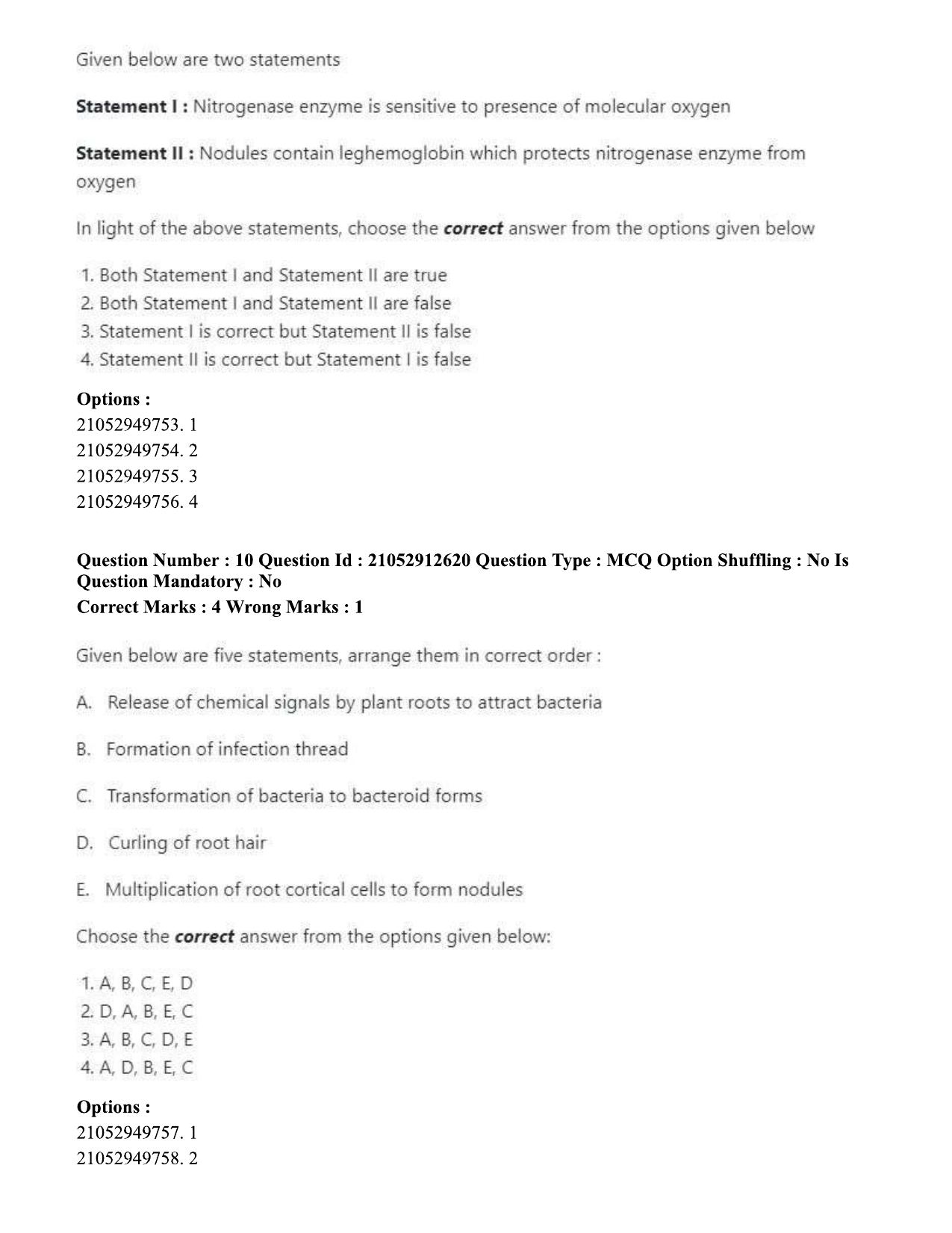 ICAR AIEEA PG 2020 PLANT SCIENCES Question Paper - Page 6