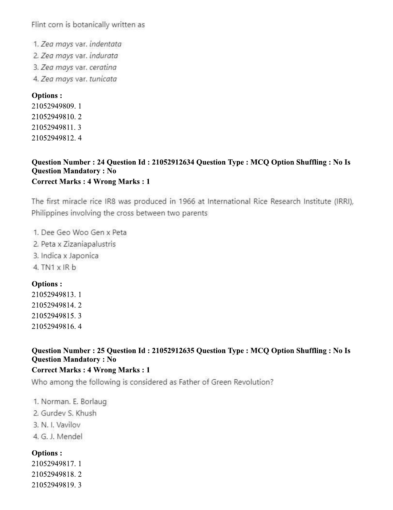 ICAR AIEEA PG 2020 PLANT SCIENCES Question Paper - Page 12