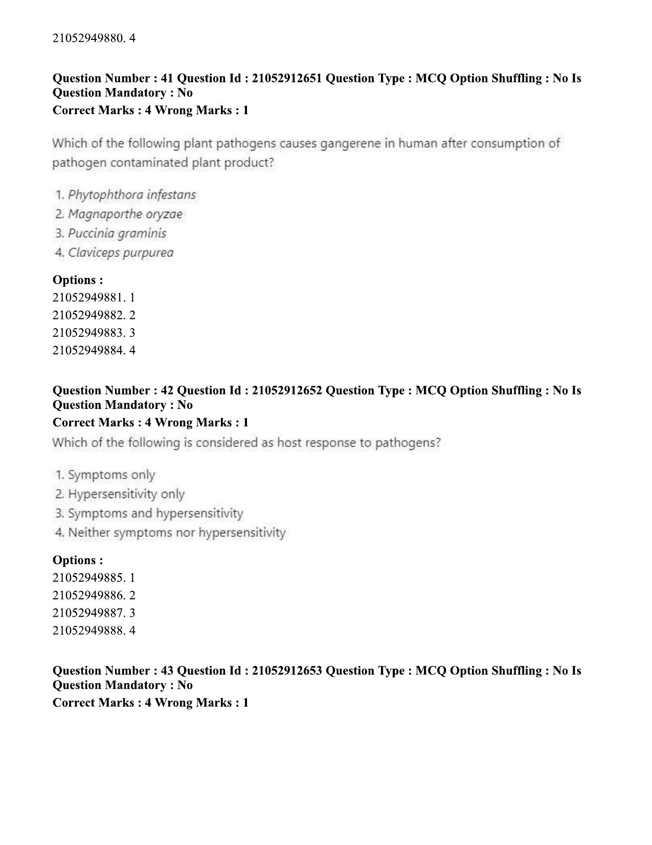 ICAR AIEEA PG 2020 PLANT SCIENCES Question Paper - Page 22