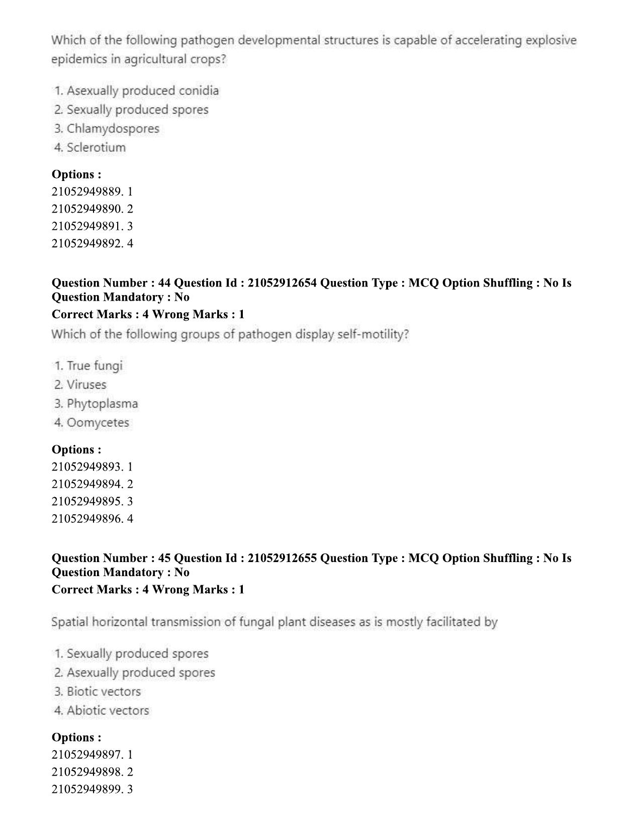 ICAR AIEEA PG 2020 PLANT SCIENCES Question Paper - Page 23