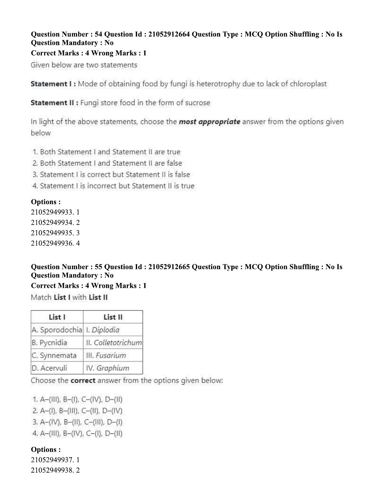 ICAR AIEEA PG 2020 PLANT SCIENCES Question Paper - Page 28