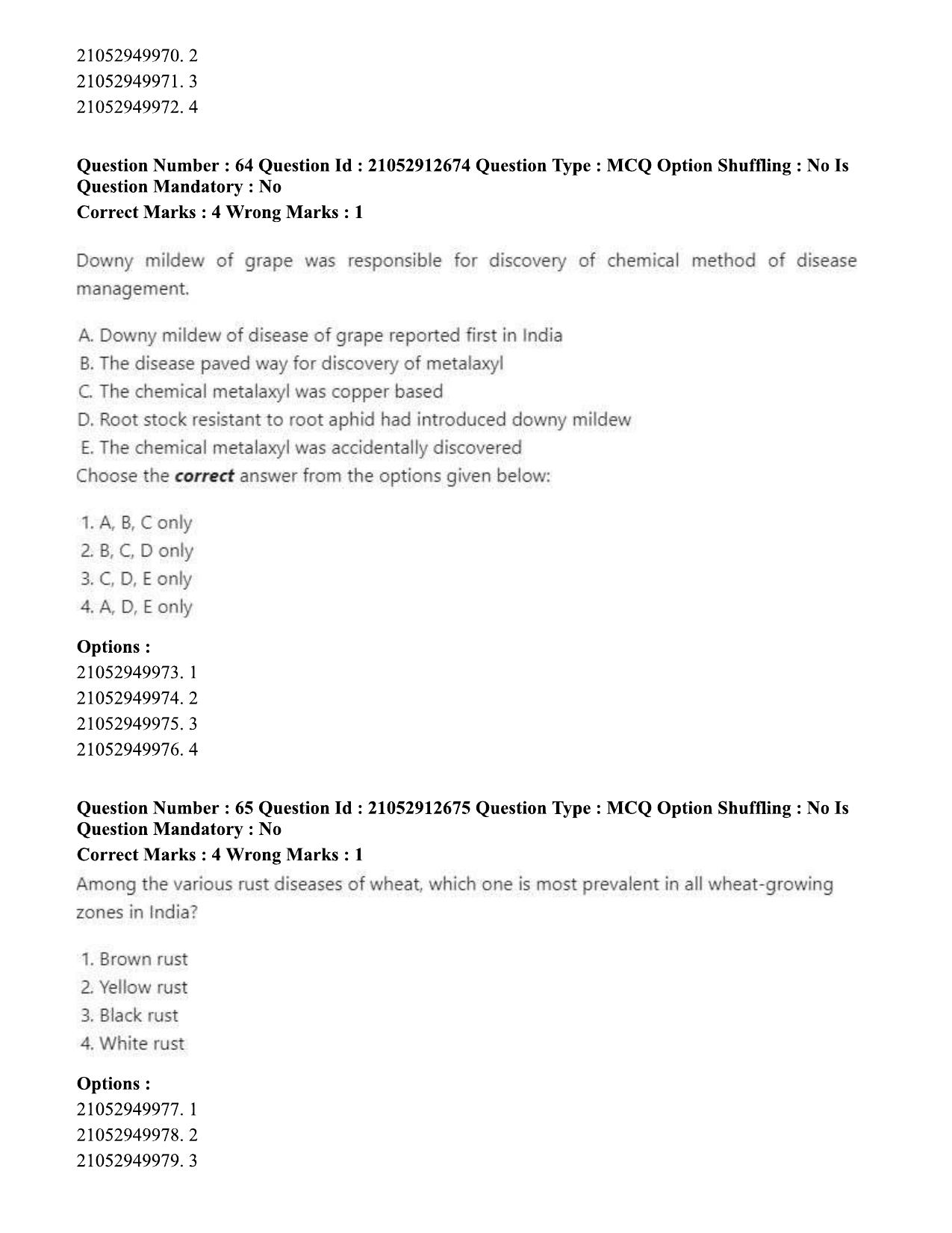 ICAR AIEEA PG 2020 PLANT SCIENCES Question Paper - Page 34