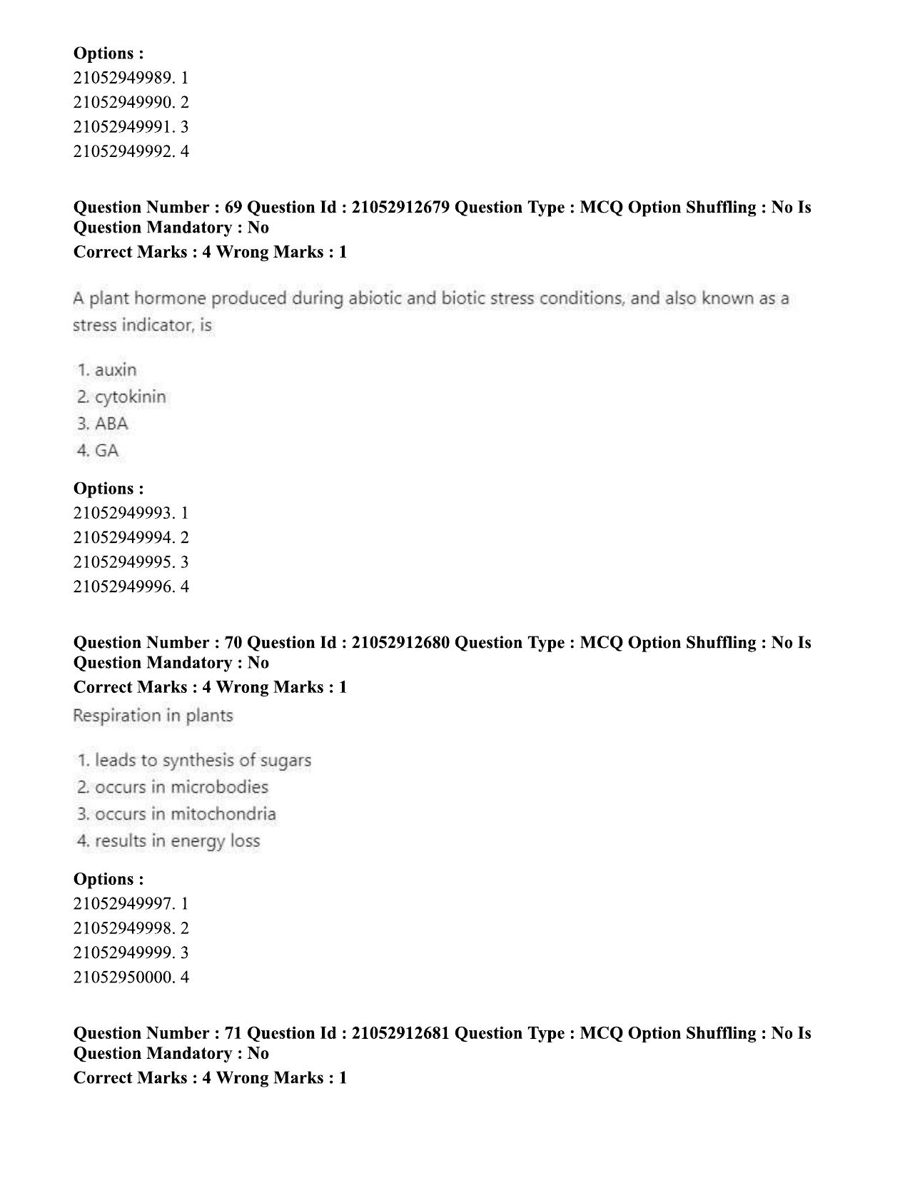 ICAR AIEEA PG 2020 PLANT SCIENCES Question Paper - Page 36
